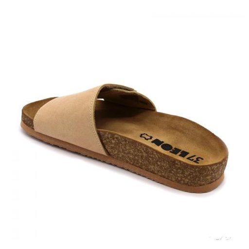 LEON 4022 COMFORT NŐI BŐR PAPUCS - bézs