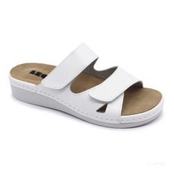 LEON 5011 LEON COMFORT NŐI BŐR PAPUCS - fehér