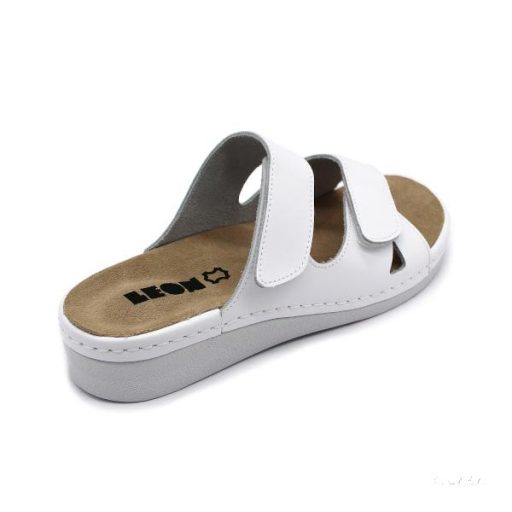 LEON 5011 LEON COMFORT NŐI BŐR PAPUCS - fehér