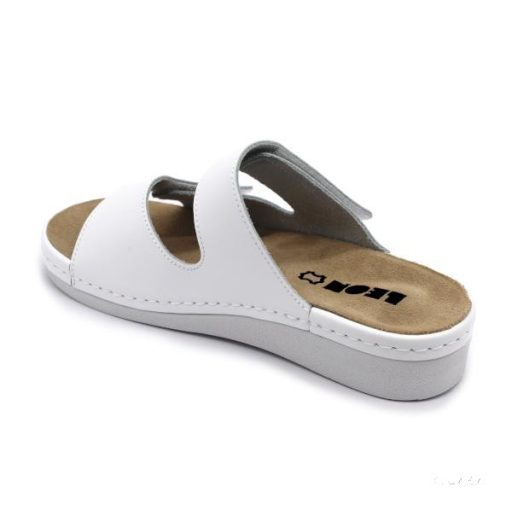 LEON 5011 LEON COMFORT NŐI BŐR PAPUCS - fehér