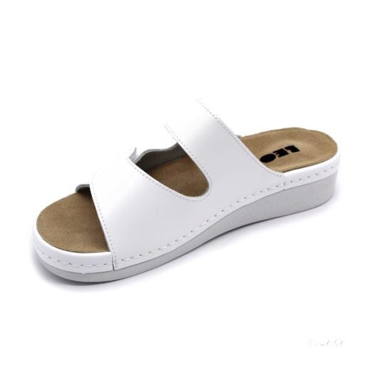LEON 5011 LEON COMFORT NŐI BŐR PAPUCS - fehér
