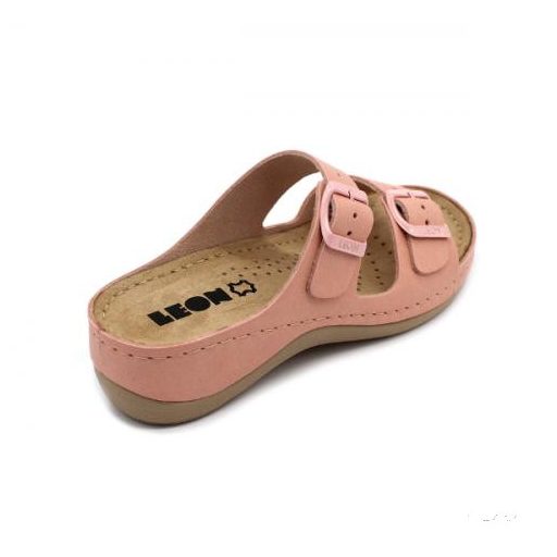 LEON 955 LEON COMFORT NŐI BŐR PAPUCS - rose