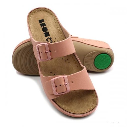 LEON 955 LEON COMFORT NŐI BŐR PAPUCS - rose