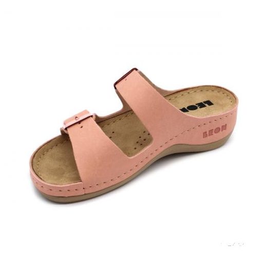 LEON 955 LEON COMFORT NŐI BŐR PAPUCS - rose
