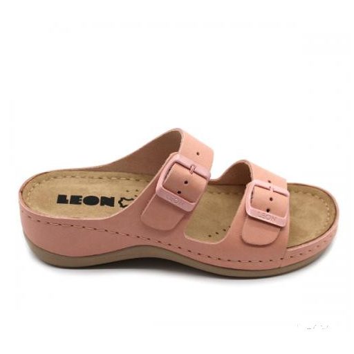 LEON 955 LEON COMFORT NŐI BŐR PAPUCS - rose