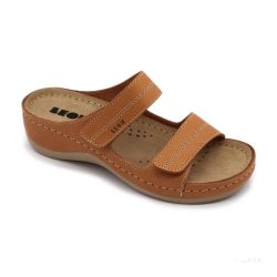 LEON 907 LEON COMFORT NŐI BŐR PAPUCS - barna