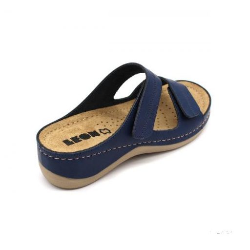 LEON 907 LEON COMFORT NŐI BŐR PAPUCS - kék