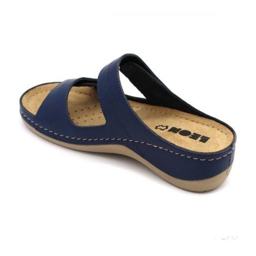 LEON 907 LEON COMFORT NŐI BŐR PAPUCS - kék