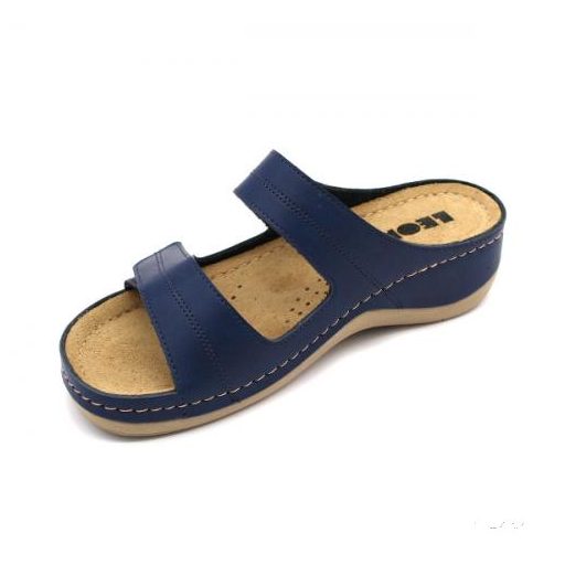 LEON 907 LEON COMFORT NŐI BŐR PAPUCS - kék