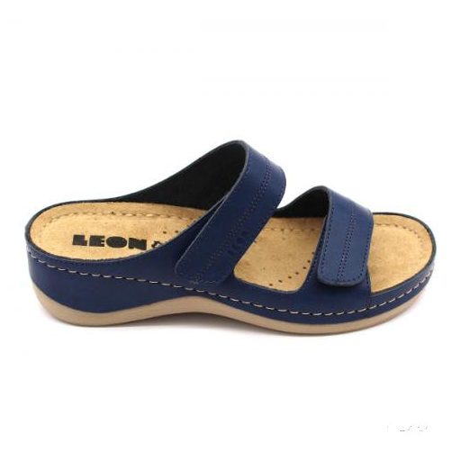 LEON 907 LEON COMFORT NŐI BŐR PAPUCS - kék