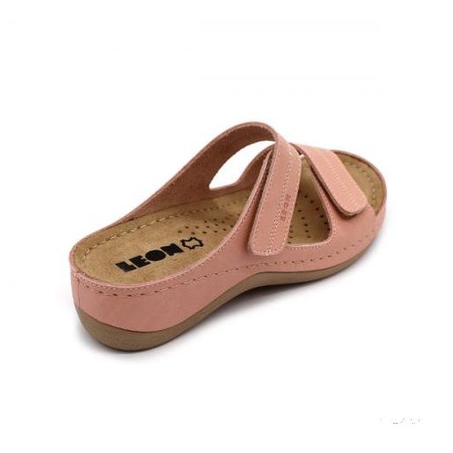 LEON 907 LEON COMFORT NŐI BŐR PAPUCS - rose