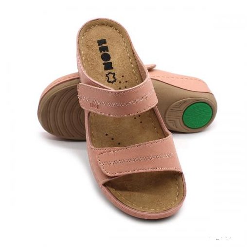 LEON 907 LEON COMFORT NŐI BŐR PAPUCS - rose
