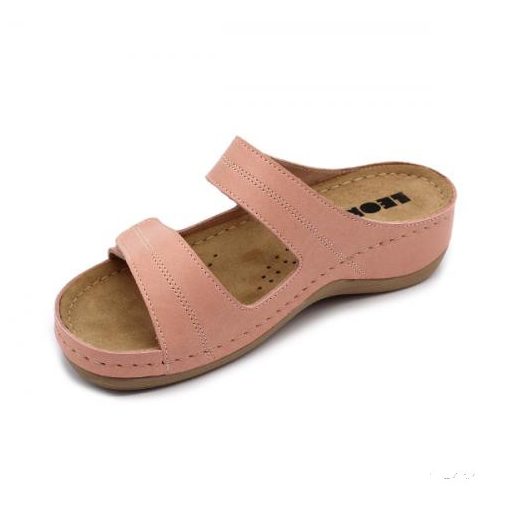 LEON 907 LEON COMFORT NŐI BŐR PAPUCS - rose