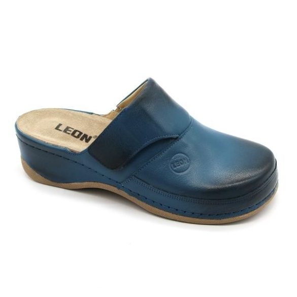 Leon 2019 Női bőr papucs - kék  38