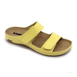   LEON 954 LEON COMFORT NŐI BŐR PAPUCS - sárga csak 39-es méret