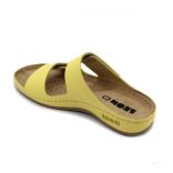 LEON 954 LEON COMFORT NŐI BŐR PAPUCS - sárga csak 39-es méret