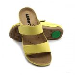 LEON 954 LEON COMFORT NŐI BŐR PAPUCS - sárga csak 39-es méret