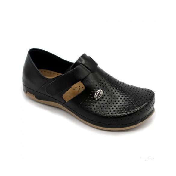 959 Leon Comfort női bőr cipő -  fekete