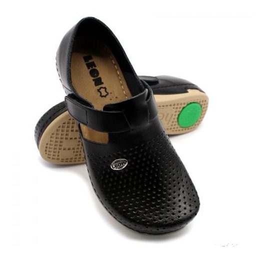 959 Leon Comfort női bőr cipő -  fekete,csak 39-es méret