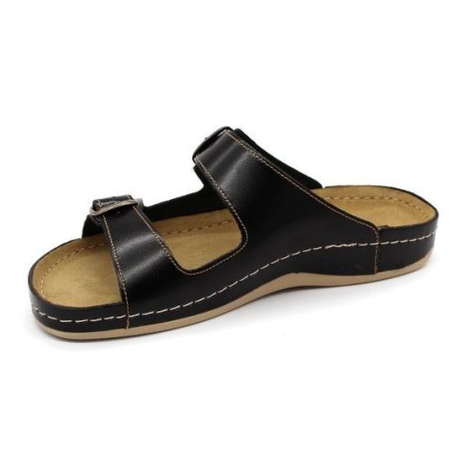 Leon 702 Férfi bőr papucs - barna csak 44-es méret