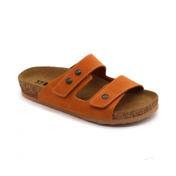 4050 LEON COMFORT NŐI BŐR PAPUCS -narancssárga velur