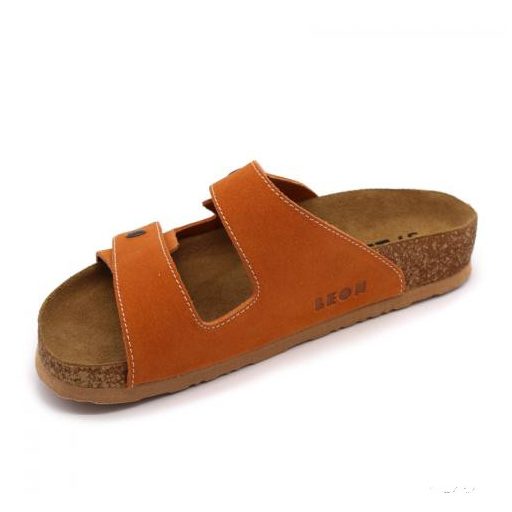 4050 LEON COMFORT NŐI BŐR PAPUCS -narancssárga velur