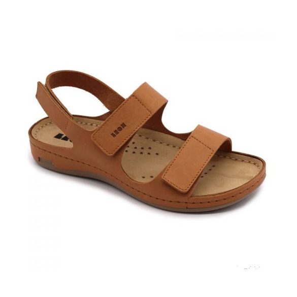 966 LEON COMFORT NŐI BŐR SZANDÁL-barna orlando