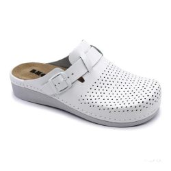 Leon 5001 comfort női bőr klumpa - fehér