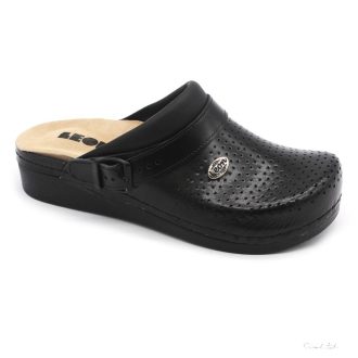 Leon 5002 comfort női bőr klumpa - fekete