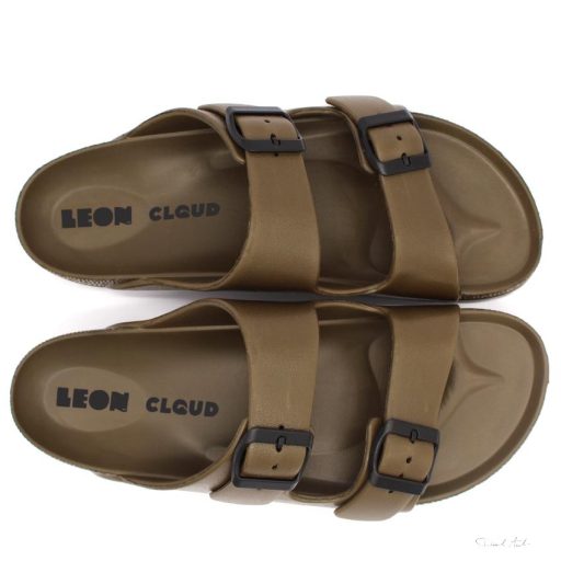 LEON CLOUD FÉRFI PAPUCS-olajzöld