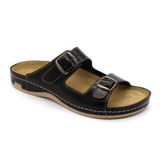 Leon 702 Férfi bőr papucs - barna,csak 45-ös méret