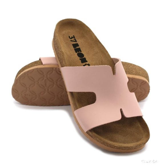 4054 LEON COMFORT NŐI BŐR PAPUCS-rose