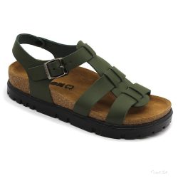 6300 LEON COMFORT NŐI BŐR SZANDÁL-zöld,csak 38-as méret