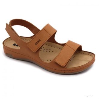   966 LEON COMFORT NŐI BŐR SZANDÁL-barna orlando,csak 40-es méret