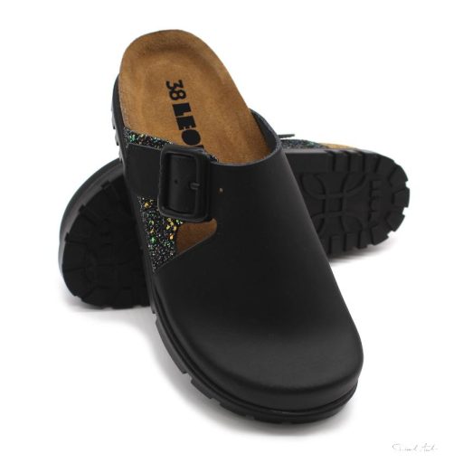 6005 LEON COMFORT NŐI BŐR KLUMPA-fekete