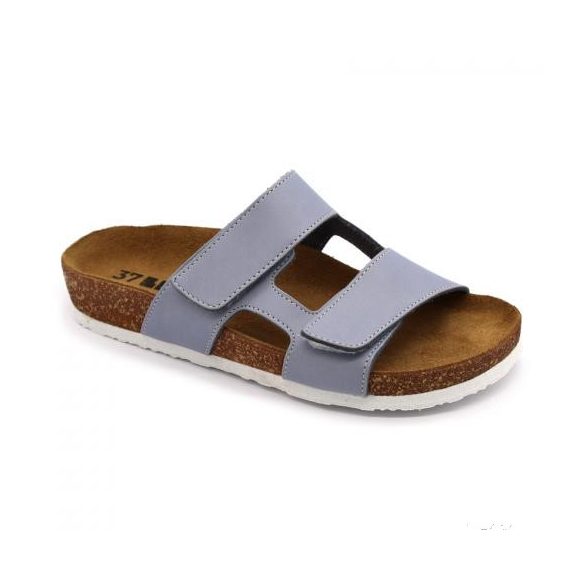 4051 LEON COMFORT NŐI BŐR PAPUCS-KÉK ORLANDO,csak 42-es méret