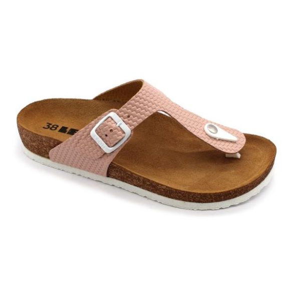 Leon 4080 comfort női bőr papucs - rose fonott,csak 40-es méret