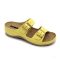 LEON 908 LEON COMFORT NŐI BŐR PAPUCS - sárga,csak 39-es méret