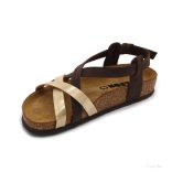 4305 LEON COMFORT NŐI BŐR SZANDÁL-barna,csak 39-es méret