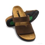 7020 LEON COMFORT NŐI BŐR PAPUCS-barna, csak 38-as méret