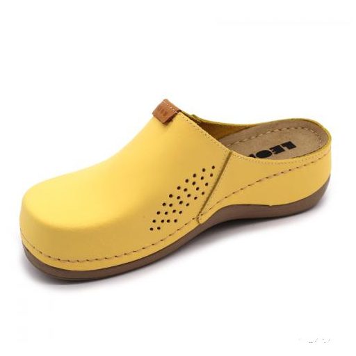 930 LEON COMFORT NŐI BŐR KLUMPA-SÁRGA BAKAR,csak 36-os méret