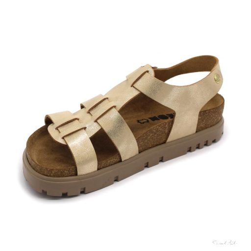 6300 LEON COMFORT NŐI BŐR SZANDÁL-arany