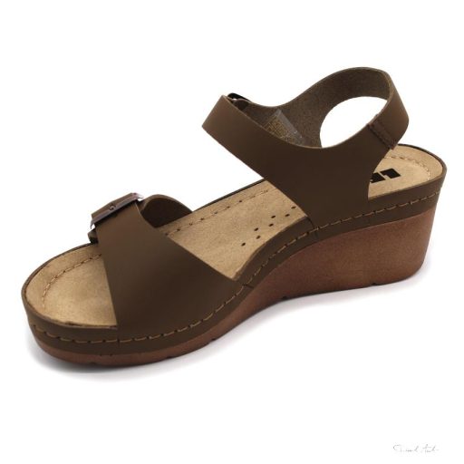 1130 LEON COMFORT NŐI BŐR SZANDÁL-barna