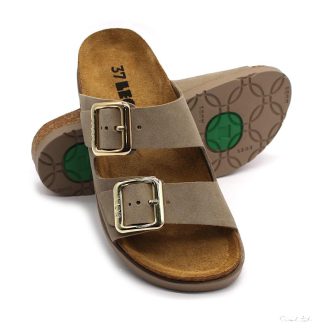 7010 LEON COMFORT NŐI BŐR PAPUCS-szürke