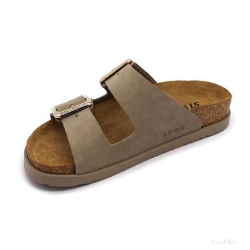 7010 LEON COMFORT NŐI BŐR PAPUCS-szürke