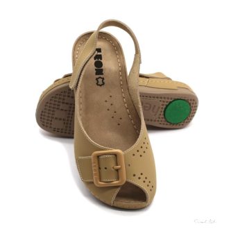 968 LEON COMFORT NŐI BŐR SZANDÁL-bézs