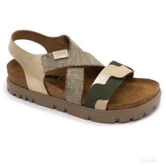 6301 LEON COMFORT NŐI BŐR SZANDÁL-arany