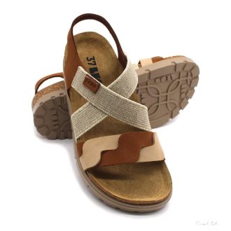 6301 LEON COMFORT NŐI BŐR SZANDÁL-barna