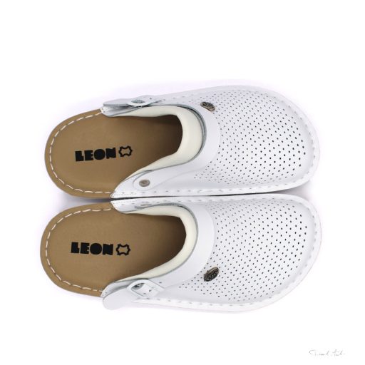 LEON 300M  COMFORT FÉRFI BŐR KLUMPA-fehér