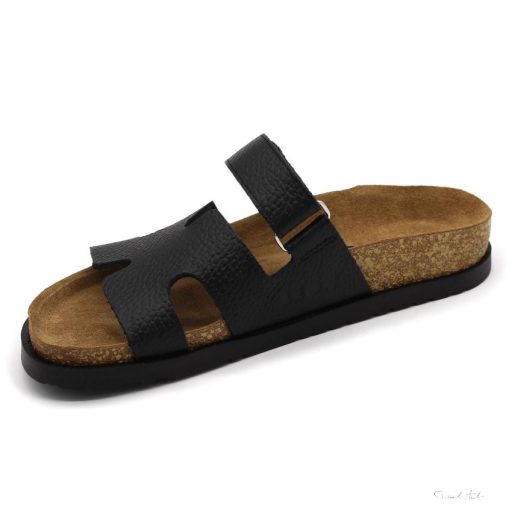 LEON 7032 LEON COMFORT NŐI BŐR PAPUCS-fekete